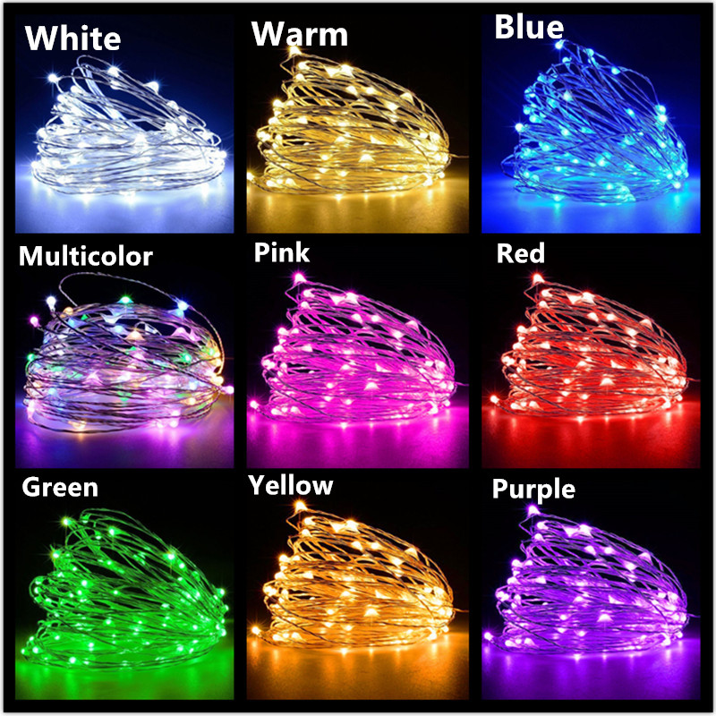 Copper Wire Roll - 10M 5M 3M 2M 銅線LEDティンセルガーランド電池式フェアリーLEDストリングライト、ホリデー、クリスマス、結婚式、パーティーの装飾に