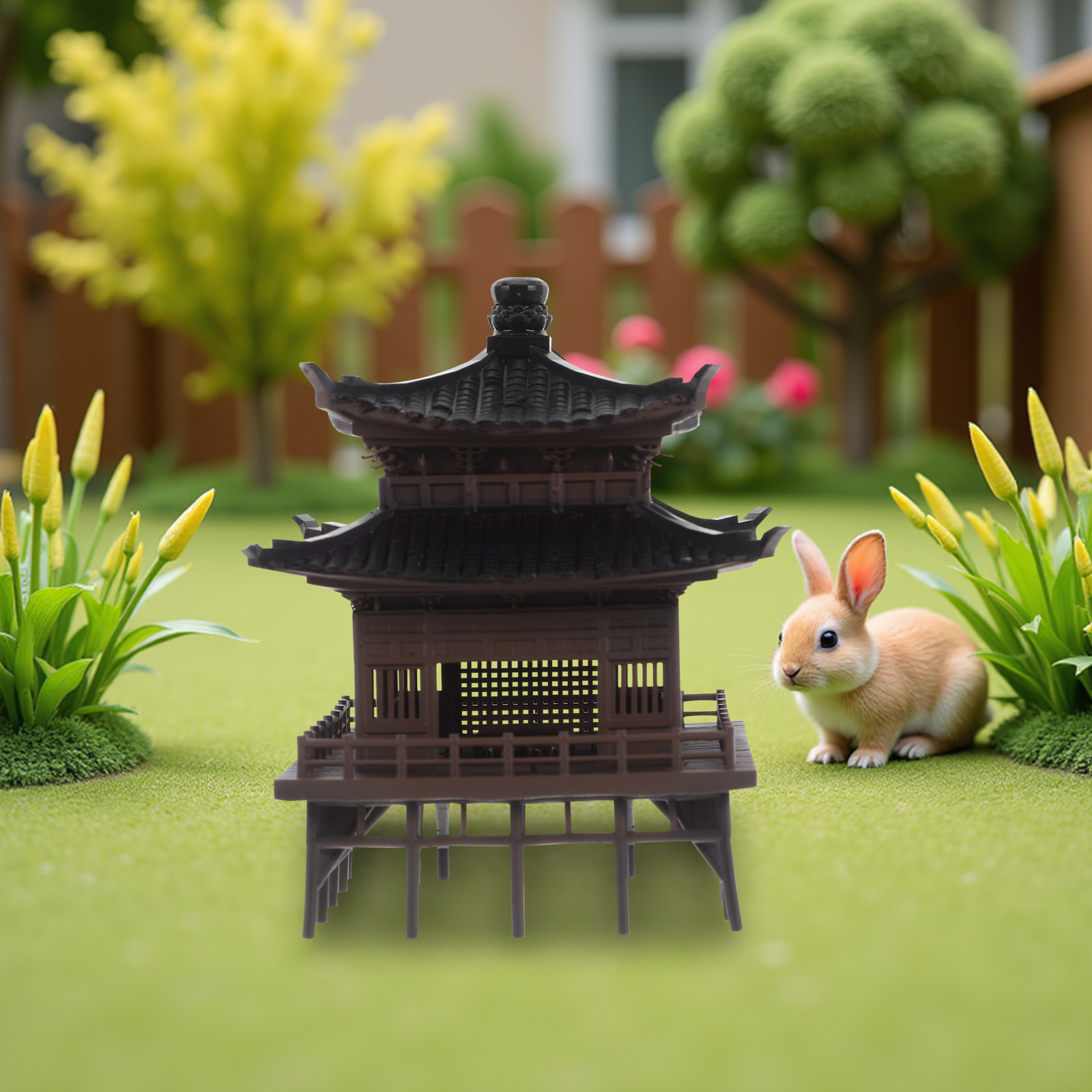 小型の中国風パビリオン。水槽、盆栽、卓上マイクロランドスケー - Bonsai Garden Landscape Design のレビューと価格