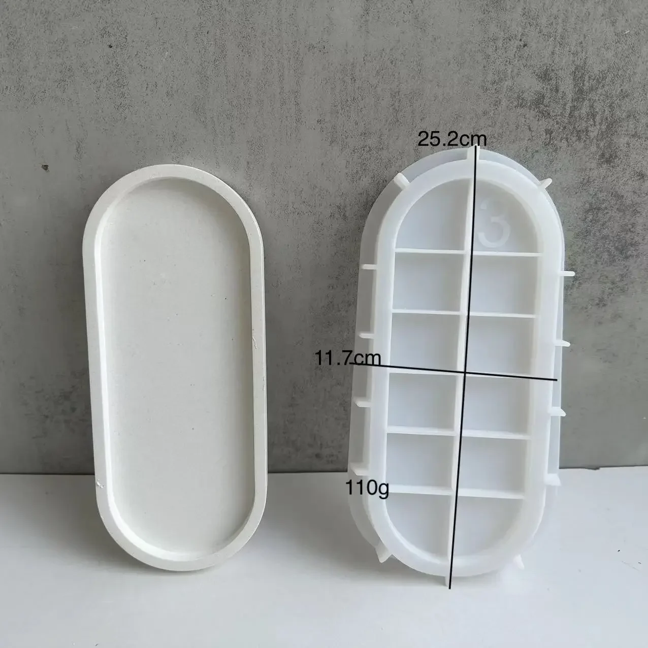 楕円形の植木鉢用底皿型、セメント製の水受け皿、シリコン製の型 - Drip Tray Saucer のレビューと価格